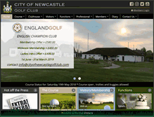 Tablet Screenshot of cityofnewcastlegolfclub.com